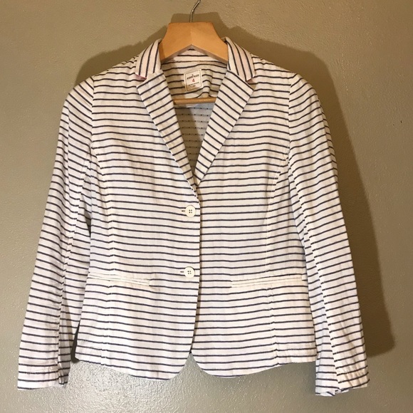 Gap The Academy Blazer White with Blue Stripes - Picture 2 of 6